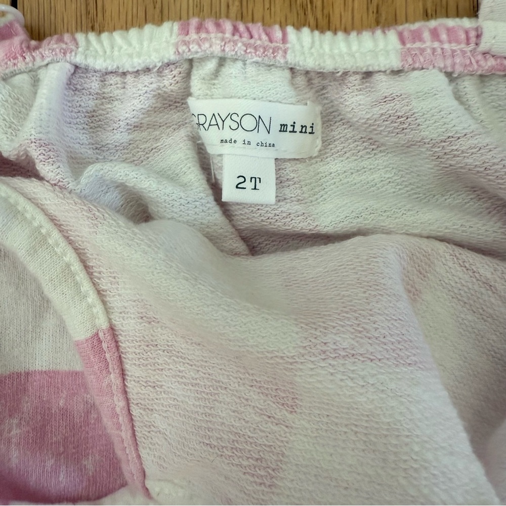 Grayson Mini Girls 2T Pink & White Checkered Sleeveless Romper - Picture 4 of 6